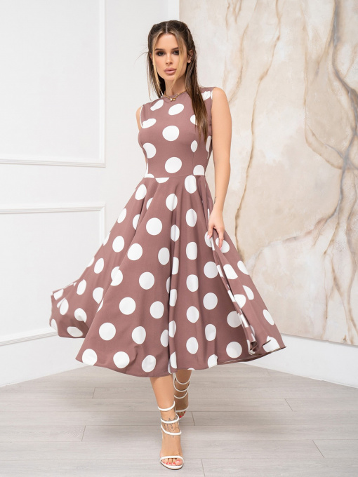 Сукня міді ISSA Plus модель 13946_brown Фото