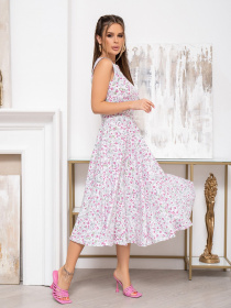 Сукня міді ISSA Plus модель 13947_white Сукня міді ISSA Plus модель 13947_white Фото