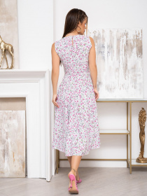 Сукня міді ISSA Plus модель 13947_white Сукня міді ISSA Plus модель 13947_white Фото