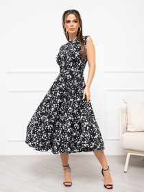 Платье миди ISSA Plus модель 13948_black Фото