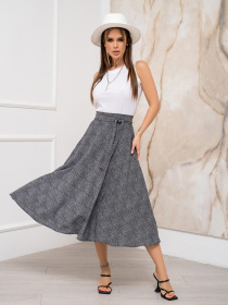 Спідниця міді ISSA Plus модель 13949_black Фото