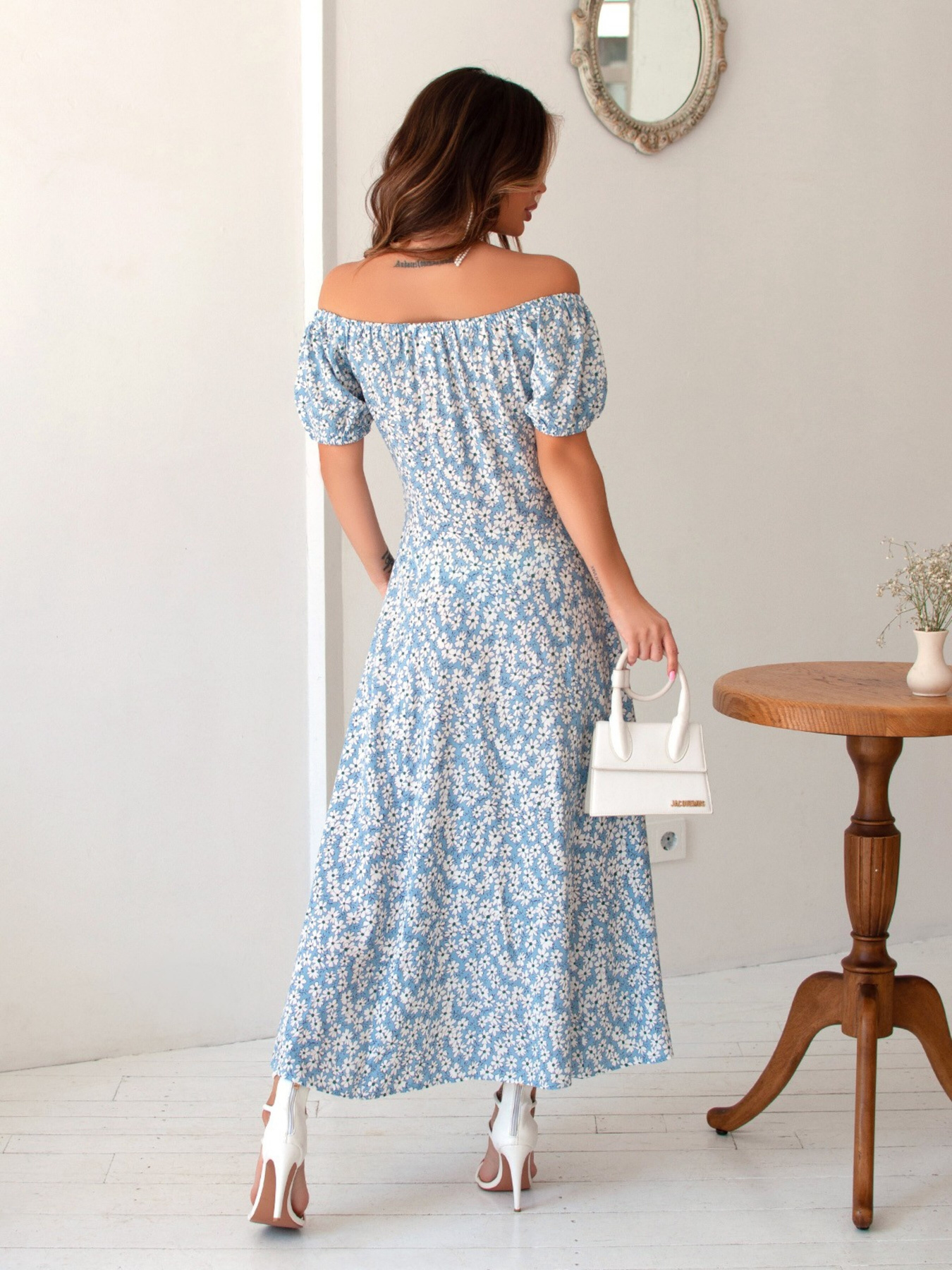 Сукня міді ISSA Plus модель 13951_blue Сукня міді ISSA Plus модель 13951_blue Фото