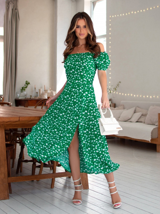 Сукня максі ISSA Plus модель 13860A_green Фото