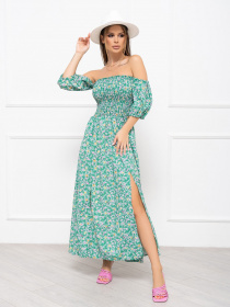 Сукня максі ISSA Plus модель SA-252A_green Фото