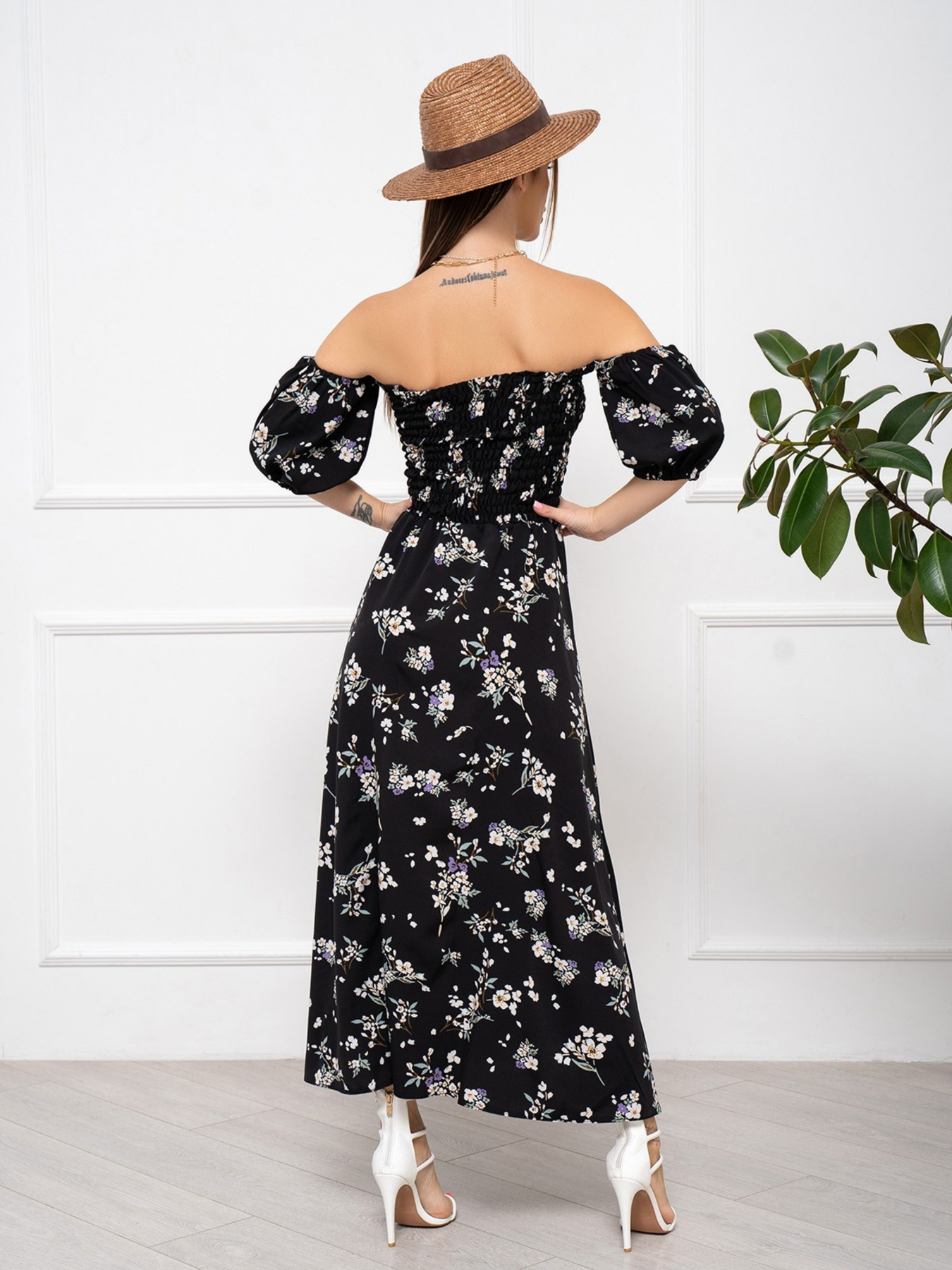 Сукня максі ISSA Plus модель SA-252A_black Фото