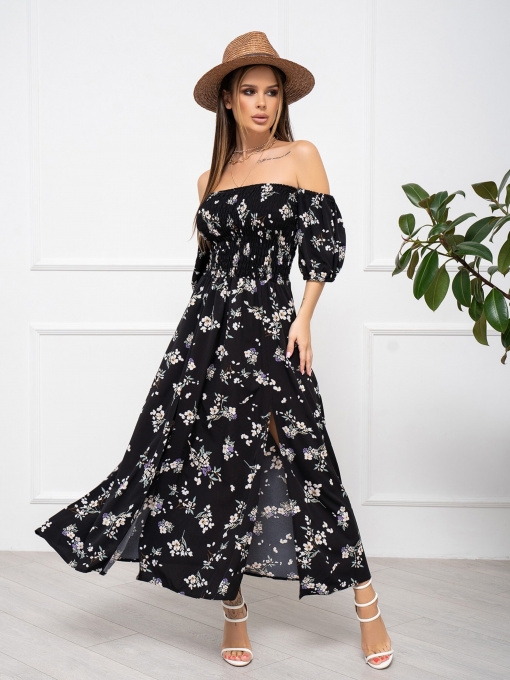 Сукня максі ISSA Plus модель SA-252A_black Фото