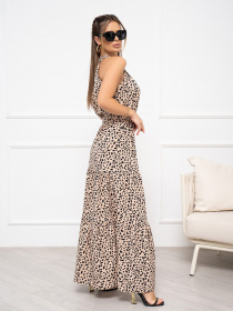 Платье макси ISSA Plus модель SA-465_beige Фото