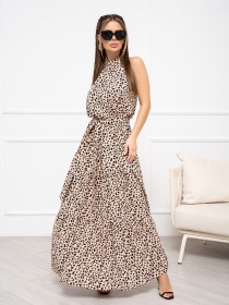 Платье макси ISSA Plus модель SA-465_beige Фото