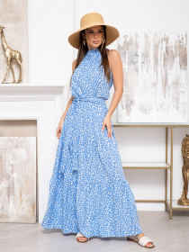 Платье макси ISSA Plus модель SA-465_blue Фото