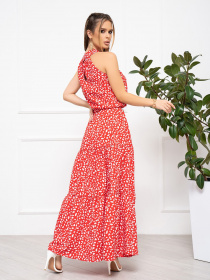 Сукня максі ISSA Plus модель SA-465_red Фото