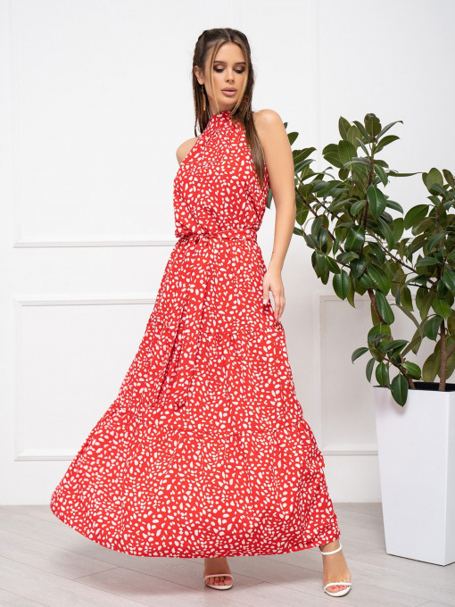 Сукня максі ISSA Plus модель SA-465_red Фото