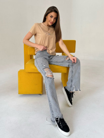 Футболка ISSA Plus модель WN20-445_beige Фото