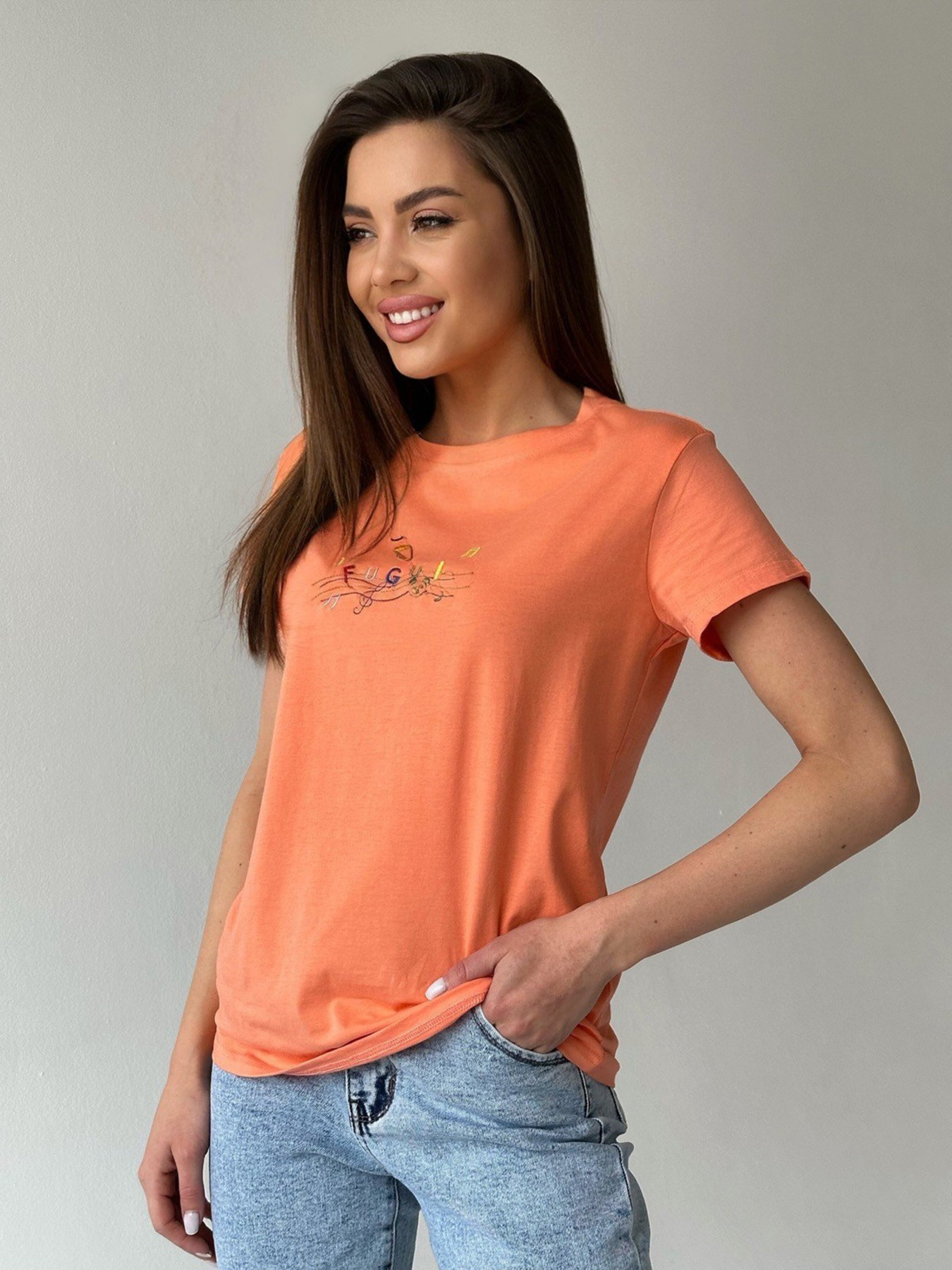 Футболки і поло ISSA Plus модель WN20-445_coral Фото