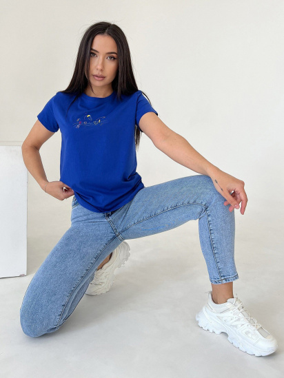 Футболка ISSA Plus модель WN20-445_blue — фото 4 - INTERTOP
