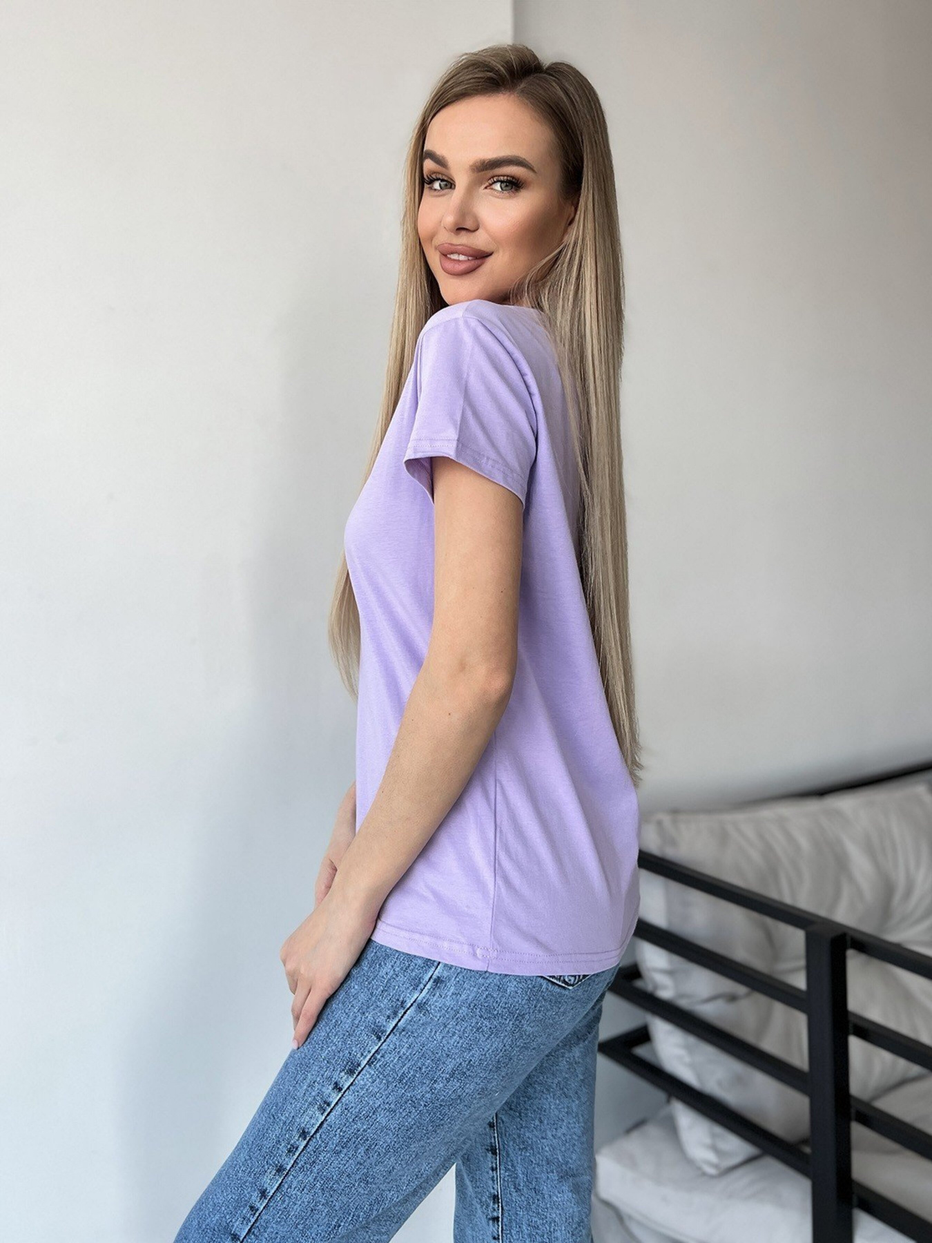 Футболка ISSA Plus модель WN20-445_lilac Фото