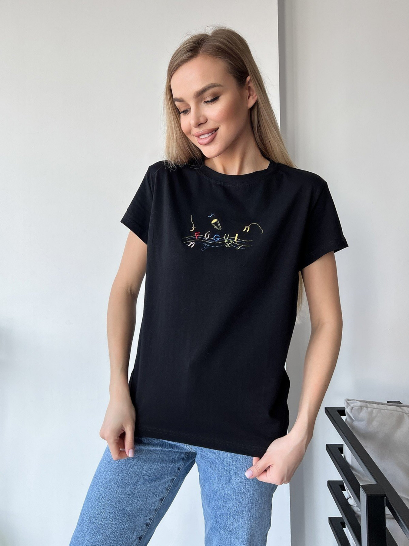 Футболка ISSA Plus модель WN20-445_black Фото