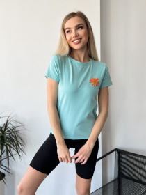 Футболка ISSA Plus модель WN20-446_turquoise Фото