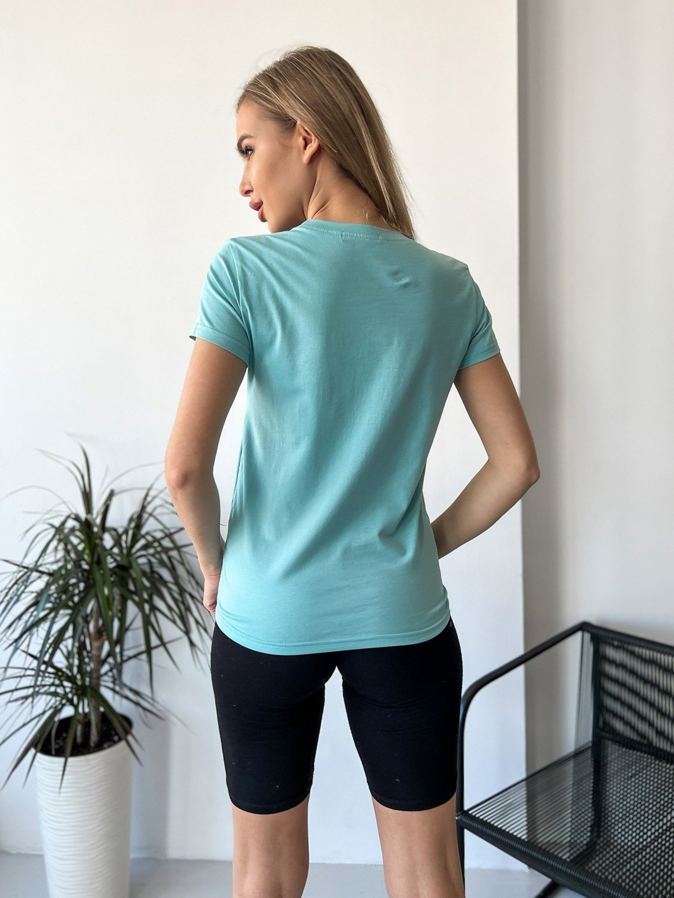 Футболка ISSA Plus модель WN20-446_turquoise Футболка ISSA Plus модель WN20-446_turquoise Фото