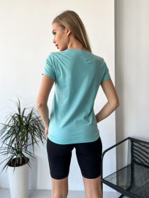 Футболка ISSA Plus модель WN20-446_turquoise Футболка ISSA Plus модель WN20-446_turquoise Фото