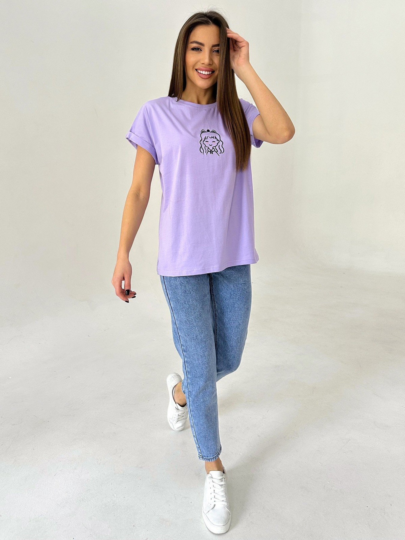 Футболка ISSA Plus модель WN20-447_lilac Фото