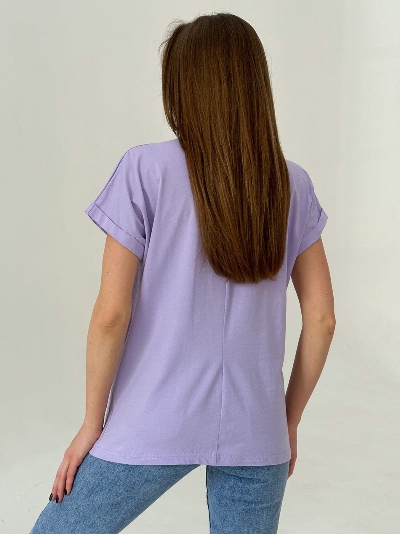 Футболка ISSA Plus модель WN20-447_lilac Фото