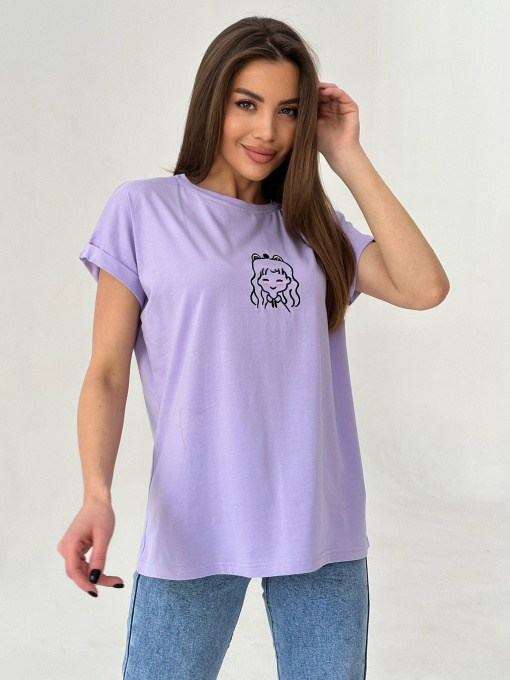 Футболка ISSA Plus модель WN20-447_lilac Фото