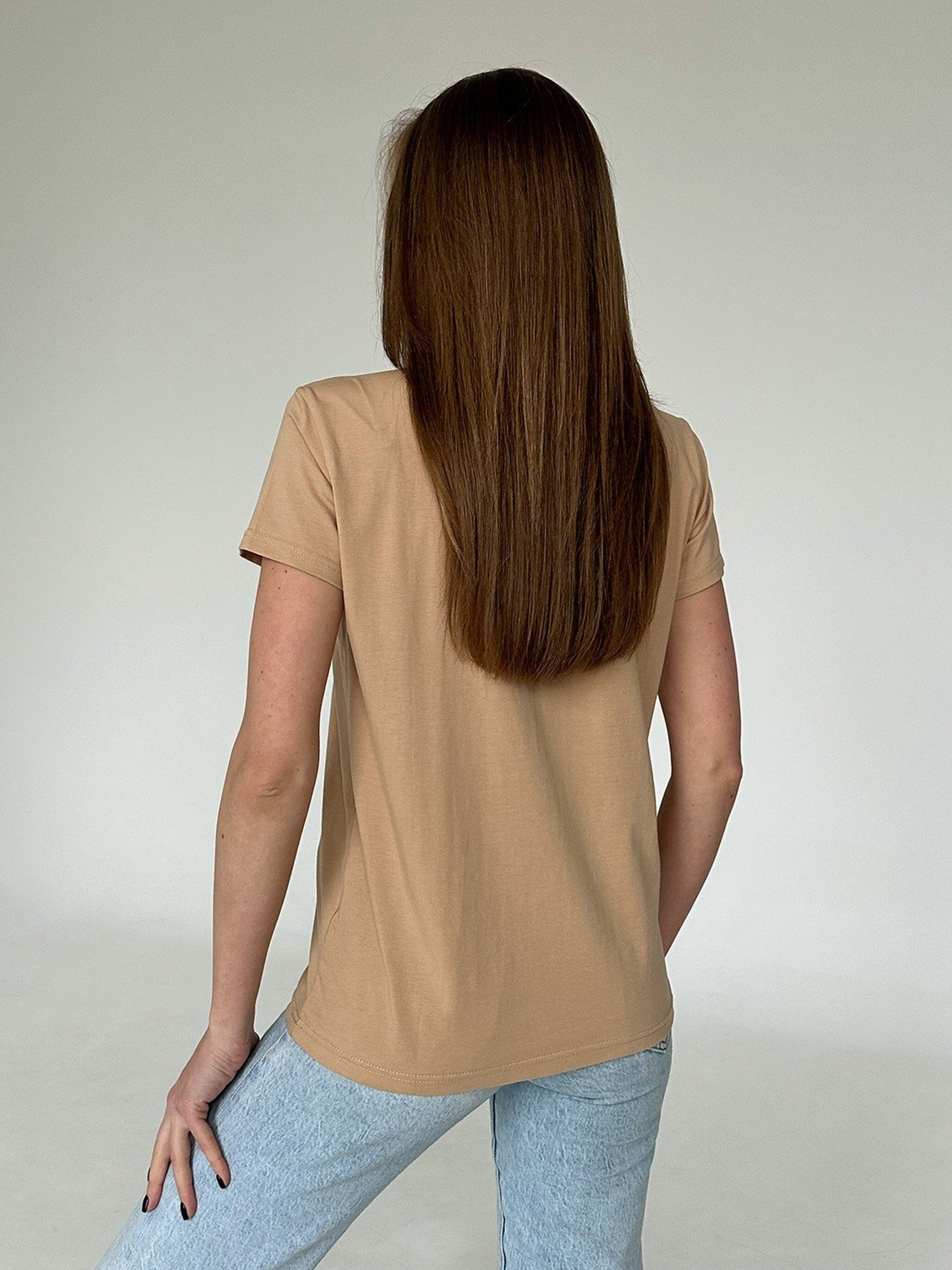 Футболка ISSA Plus модель WN20-449_beige Футболка ISSA Plus модель WN20-449_beige Фото