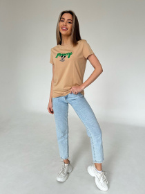 Футболка ISSA Plus модель WN20-449_beige Фото