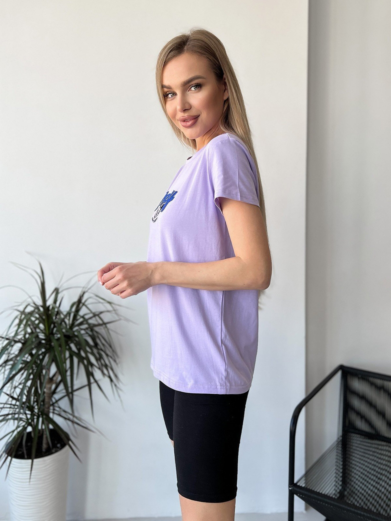 Футболка ISSA Plus модель WN20-449_lilac Фото