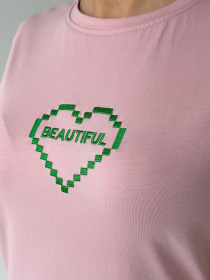 Футболка ISSA Plus модель WN20-450_pink Футболка ISSA Plus модель WN20-450_pink Фото