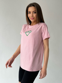 Футболка ISSA Plus модель WN20-450_pink Футболка ISSA Plus модель WN20-450_pink Фото
