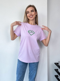 Футболка ISSA Plus модель WN20-450_lilac Футболка ISSA Plus модель WN20-450_lilac Фото