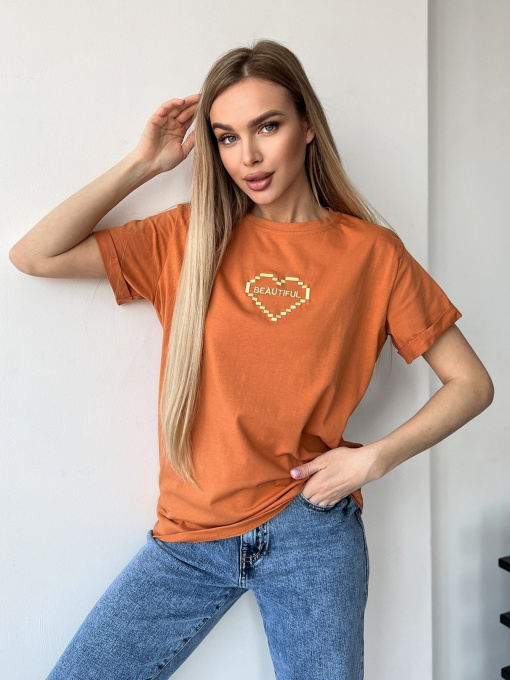 Футболка ISSA Plus модель WN20-450_terracotta Фото