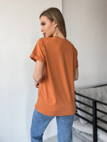 Футболка ISSA Plus модель WN20-450_terracotta Фото