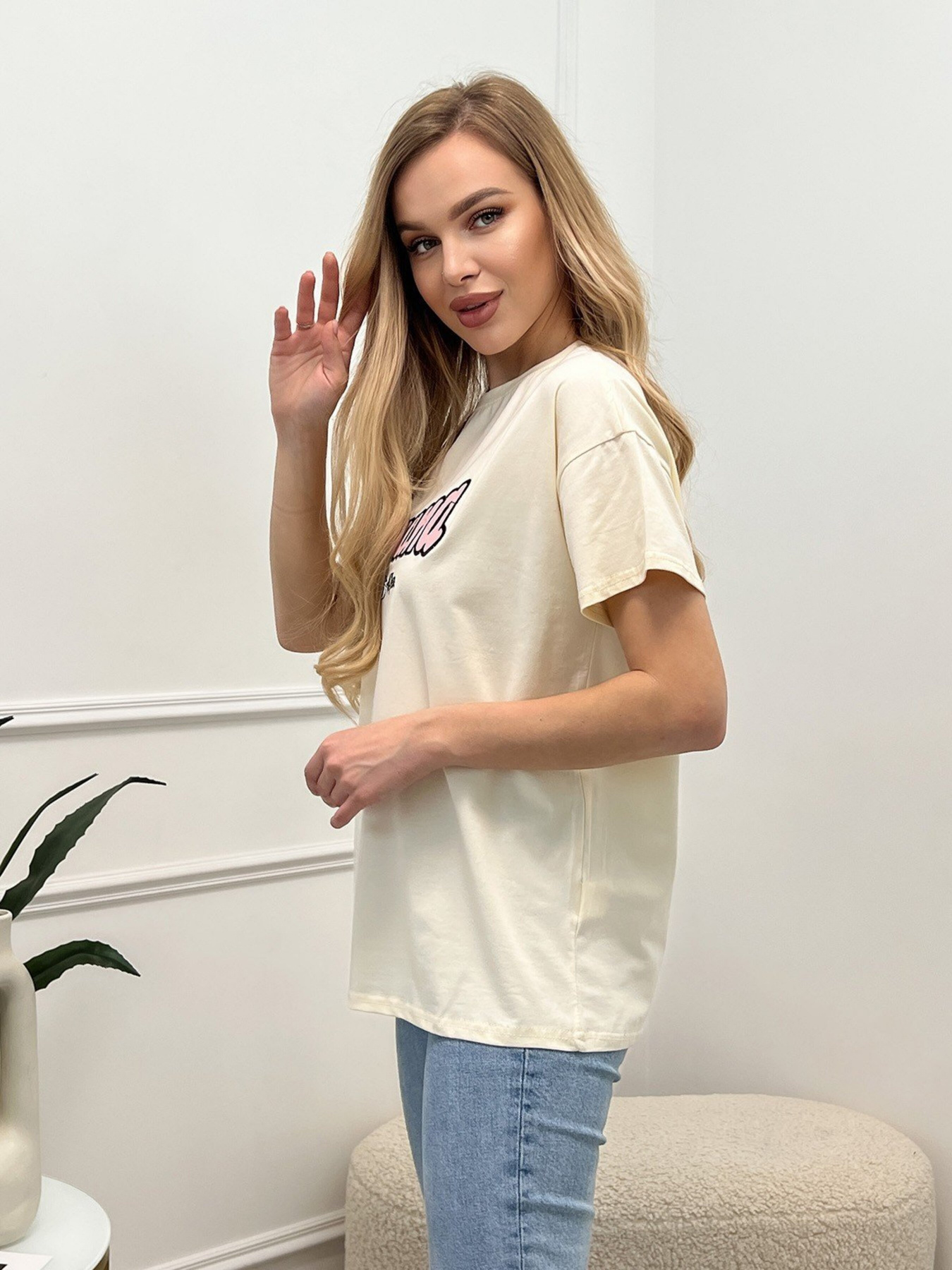 Футболка ISSA Plus модель WN20-451_beige Фото