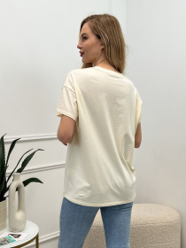 Футболка ISSA Plus модель WN20-451_beige Фото