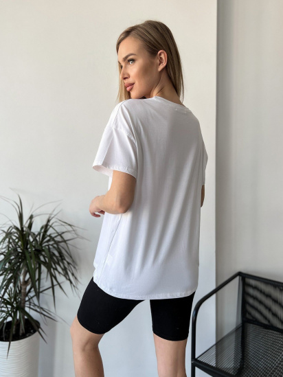 Футболка ISSA Plus модель WN20-451_white — фото 3 - INTERTOP