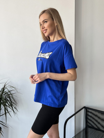 Футболка ISSA Plus модель WN20-451_blue — фото - INTERTOP
