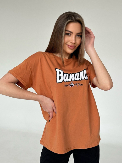 Футболка ISSA Plus модель WN20-451_terracotta Фото