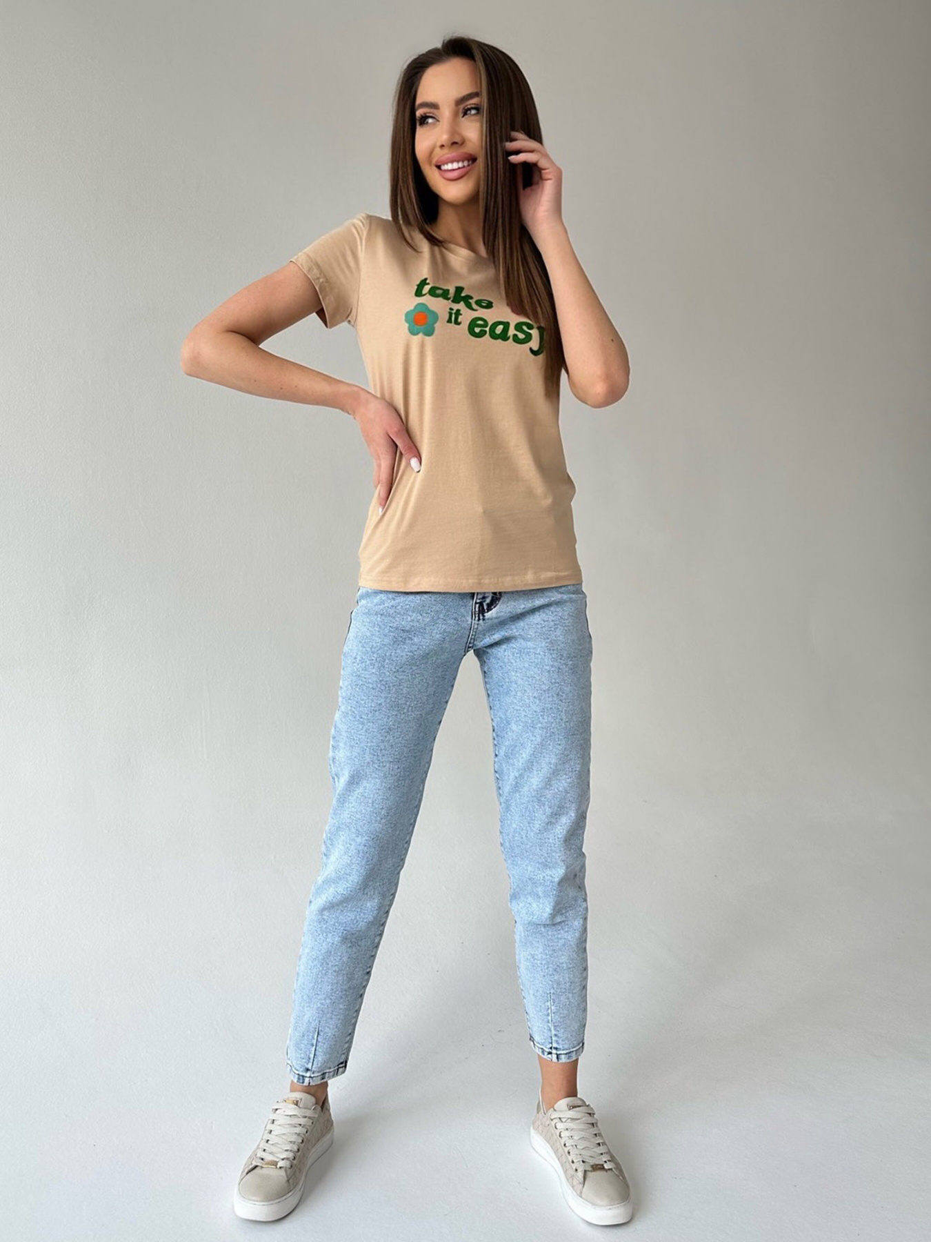 Футболка ISSA Plus модель WN20-452_beige Фото