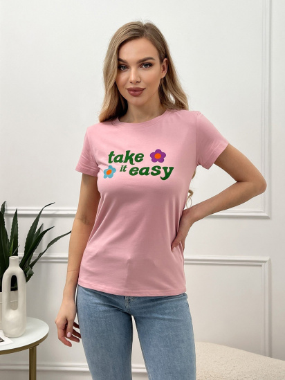 Футболка ISSA Plus модель WN20-452_pink - фото