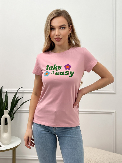 Футболка ISSA Plus модель WN20-452_pink Фото