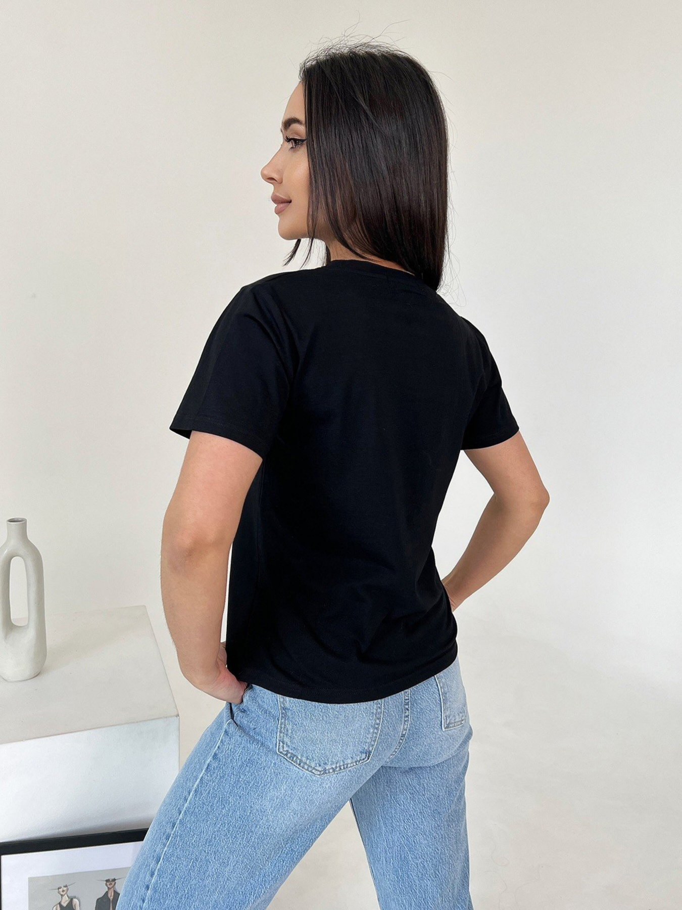 Футболка ISSA Plus модель WN20-452_black Фото