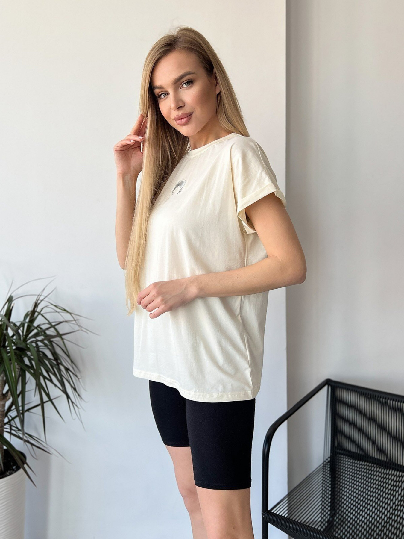 Футболка ISSA Plus модель WN20-453_beige Фото