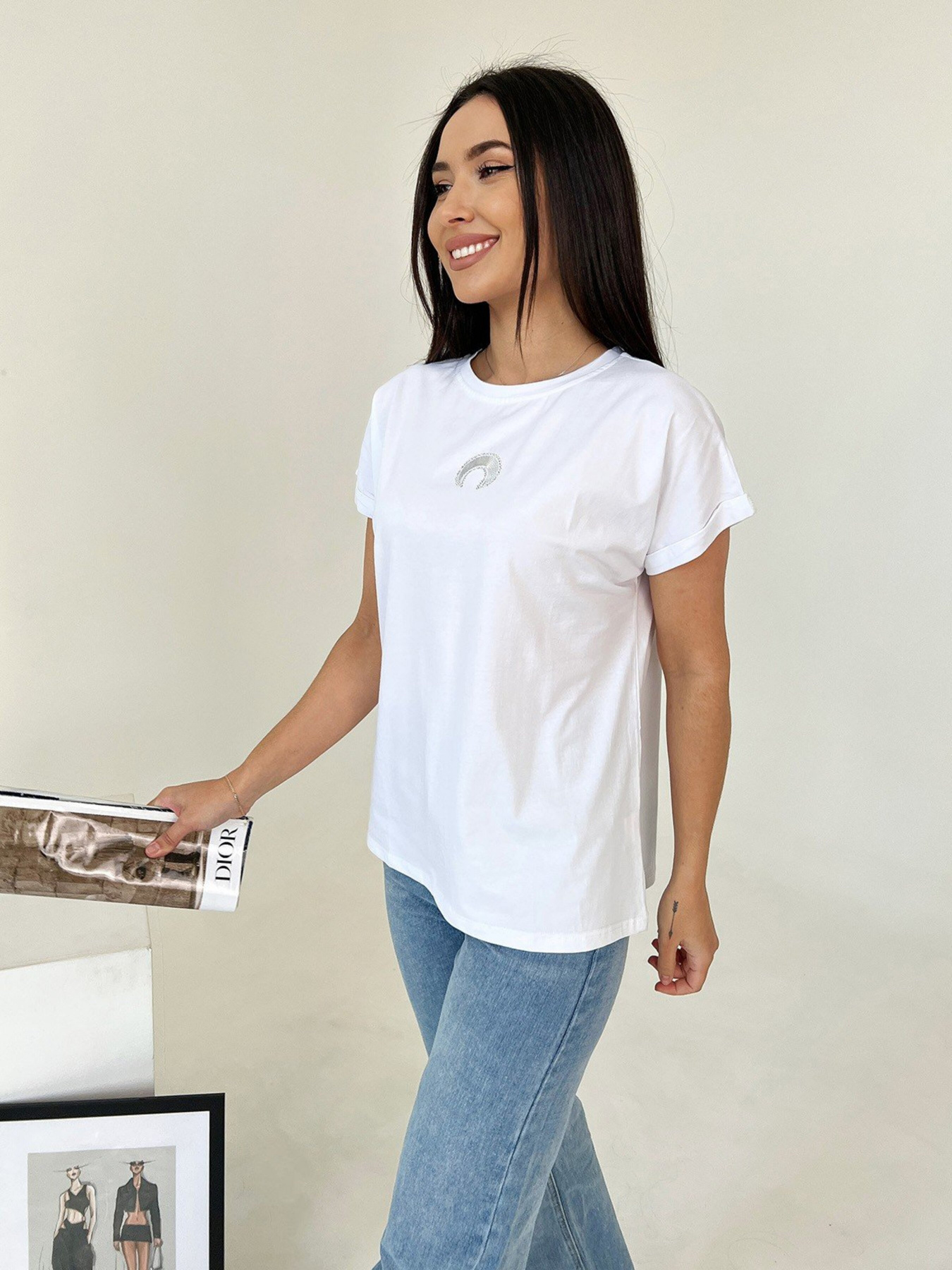 Футболка ISSA Plus модель WN20-453_white Фото