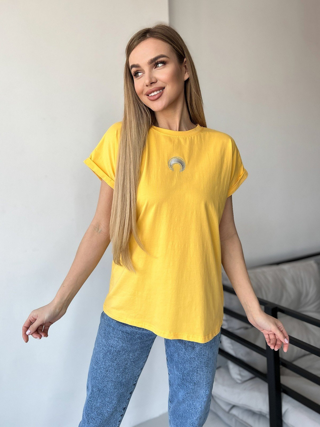 Футболка ISSA Plus модель WN20-453_yellow Фото