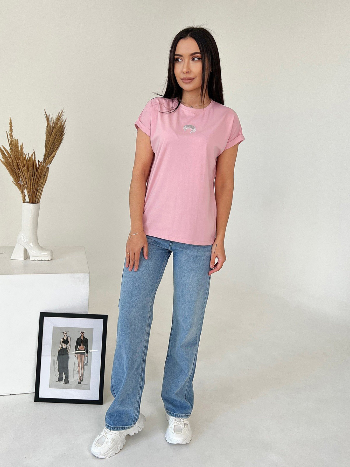 Футболка ISSA Plus модель WN20-453_pink Фото