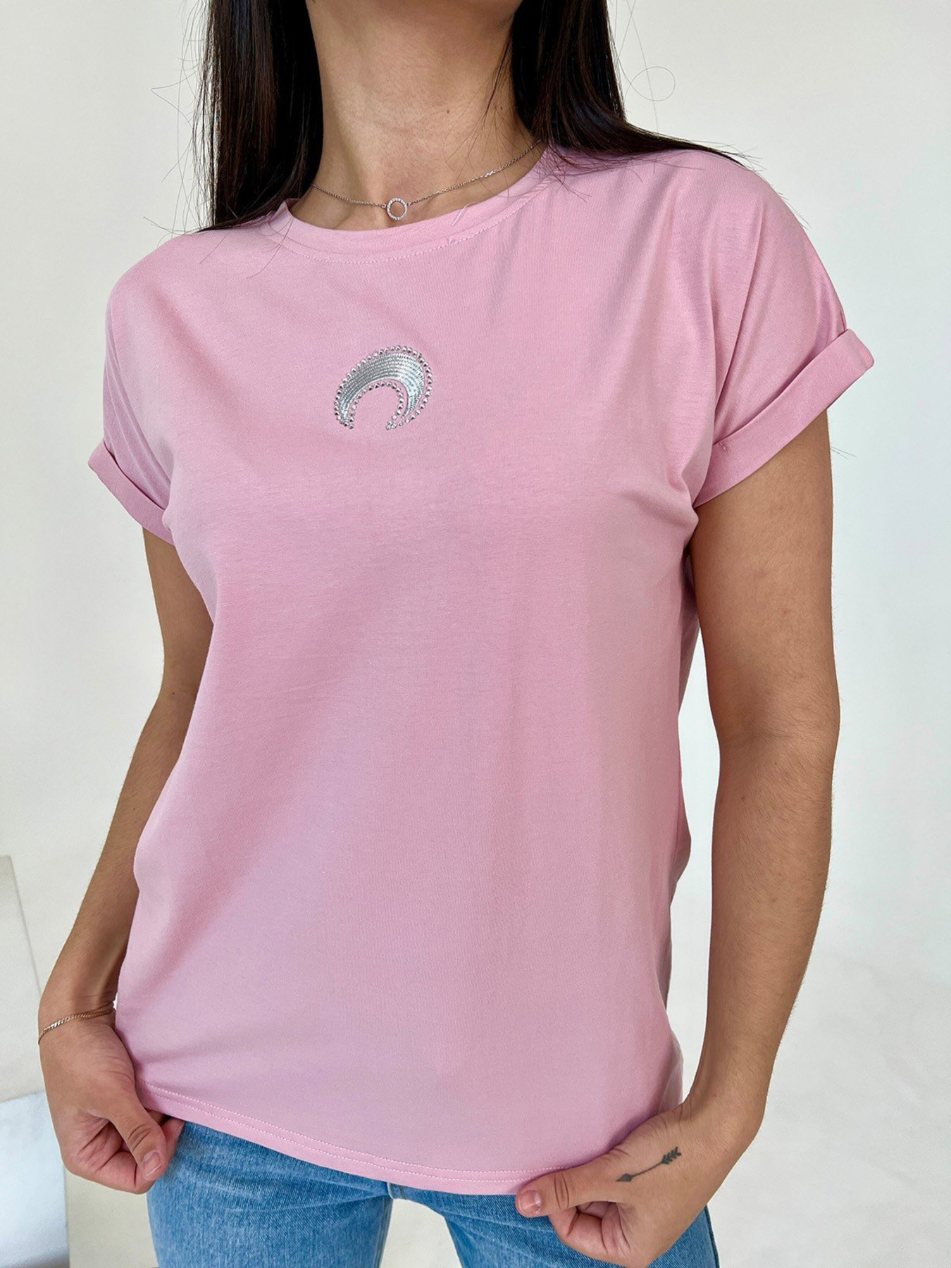 Футболка ISSA Plus модель WN20-453_pink Фото