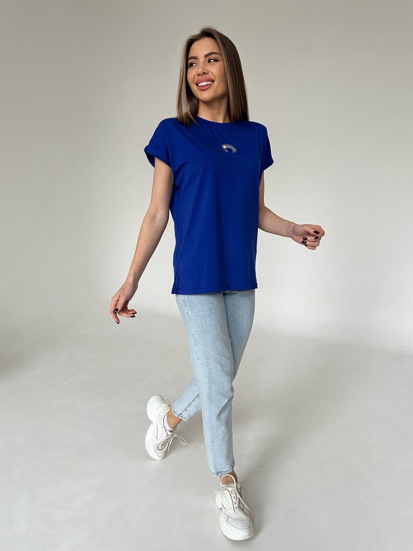 Футболка ISSA Plus модель WN20-453_blue Фото