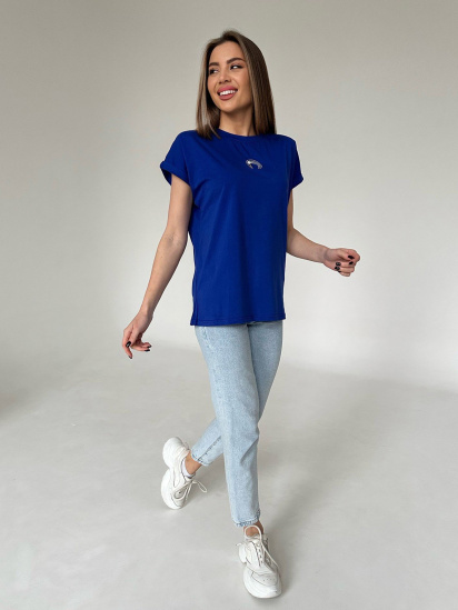 Футболка ISSA Plus модель WN20-453_blue — фото - INTERTOP